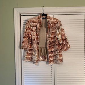 Amazing faux fur short shrug style jacket - Italian designer